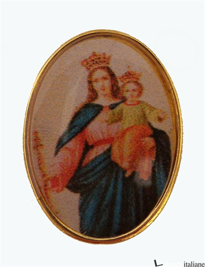 PIN M. AUSILIATRICE DORATA COLORATA DIAM CM 2 - 