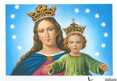 MARIA AUSILIATRICE VOLTO CM 7X10,5 - RETRO NOVENA - 