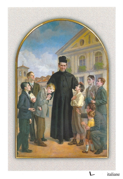 DON BOSCO CON RAGAZZI - RETRO CM 7X10,5 - 