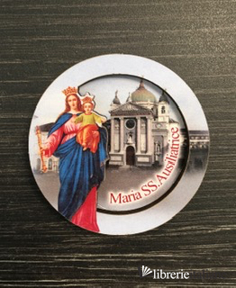 MARIA AUSILIATRICE E BASILICA MAGNETE TONDO LEGNO CM.4,5 - 