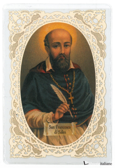 SAN FRANCESCO DI SALES - SANTINO MERLETTATO CM.7X10,5 - 