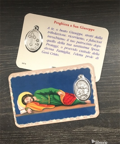 S.GIUSEPPE DORMIENTE - CARD PVC CM.5,4X8,5 CON MEDAGLIA - 