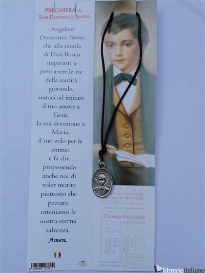 S.DOMENICO SAVIO SEGNALIBRO CON COLLANA CM.2,5X1,5 - 