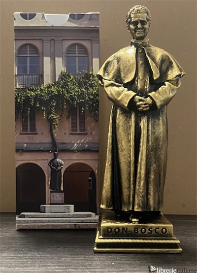 STATUA DON BOSCO CORTILE - BRONZATA CM.17 - 