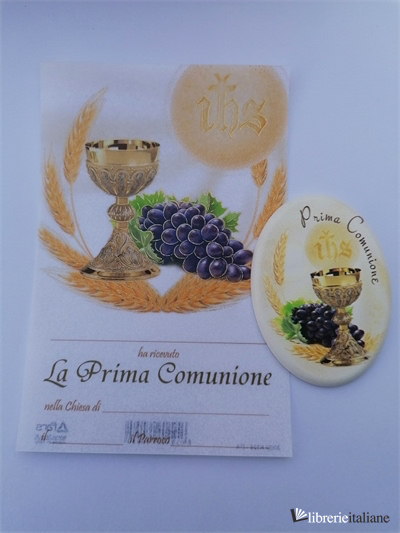 MAGNETE CON PERGAMENA PRIMA COMUNIONE - 