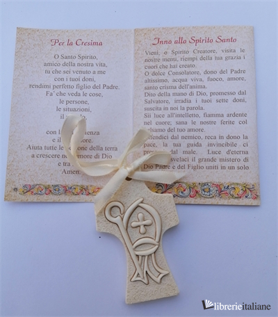 CROCE CRESIMA IN CONFEZIONE CON PREGHIERE - 