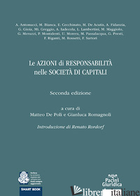 AZIONI DI RESPONSABILITA' NELLE SOCIETA' DI CAPITALI - DE POLI A.; ROMAGNOLI