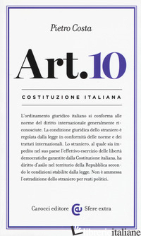 COSTITUZIONE ITALIANA: ARTICOLO 10 - COSTA PIETRO