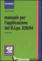 MANUALE PER L'APPLICAZIONE DEL D.LGS. 626/94 - ROVETTA SERGIO