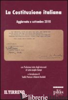 COSTITUZIONE ITALIANA. AGGIORNATA A SETTEMBRE 2010 (LA) - PANIZZA S. (CUR.); ROMBOLI R. (CUR.)