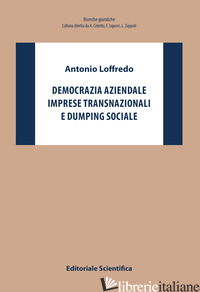 DEMOCRAZIA AZIENDALE, IMPRESE TRANSNAZIONALI E DUMPING SOCIALE - LOFFREDO ANTONIO