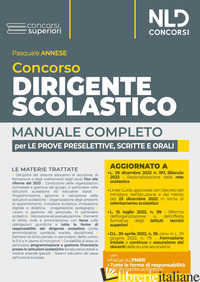 CONCORSO DIRIGENTE SCOLASTICO. MANUALE COMPLETO PER LE PROVE PRESELETTIVE, SCRIT - ANNESE PASQUALE