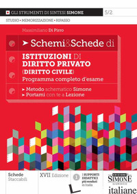 SCHEMI & SCHEDE DI ISTITUZIONI DI DIRITTO PRIVATO (DIRITTO CIVILE). PROGRAMMA CO - DI PIRRO MASSIMILIANO