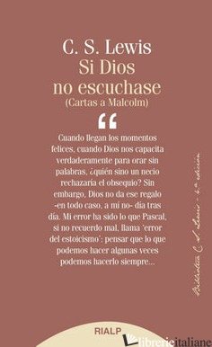 SI DIOS NO ESCUCHASE - LEWIS CLIVE S. 
