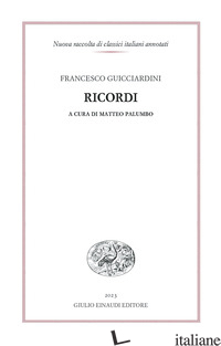 RICORDI - GUICCIARDINI FRANCESCO; PALUMBO M. (CUR.)