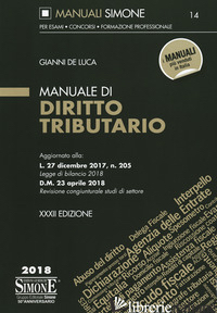 MANUALE DI DIRITTO TRIBUTARIO - DE LUCA GIANNI
