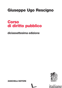 CORSO DI DIRITTO PUBBLICO - RESCIGNO GIUSEPPE UGO