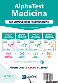 ALPHA TEST. MEDICINA. KIT COMPLETO DI PREPARAZIONE: MANUALE DI PREPARAZIONE-ESER - AA.VV.