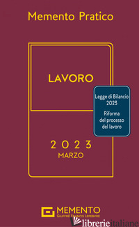 MEMENTO LAVORO 2023 - MEMENTO