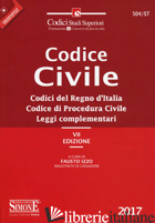 CODICE CIVILE. CODICI DEL REGNO D'ITALIA. CODICE DI PROCEDURA CIVILE. LEGGI COMP - IZZO F. (CUR.)