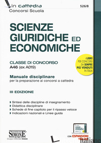 SCIENZE GIURIDICHE ED ECONOMICHE. CLASSE DI CONCORSO A46 (EX A019). MANUALE DISC -526/8