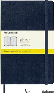 NOTEBOOK. LARGE, SQUARED, HARD COVER, SAPPHIRE BLUE - AA