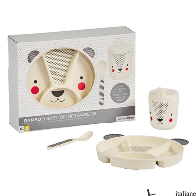 Eco-Friendly Bamboo Baby Dinnerware Set: Bear - PETITCOLLAGE