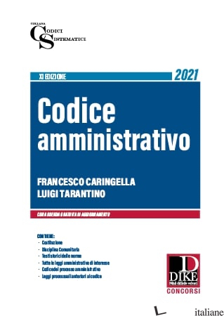 CODICE AMMINISTRATIVO - CARINGELLA FRANCESCO; TARANTINO LUIGI