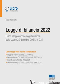 LEGGE DI BILANCIO 2022 - CIVETTA ELISABETTA