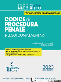 CODICE DI PROCEDURA PENALE E LEGGI COMPLEMENTARI - ALUISI C. (CUR.)