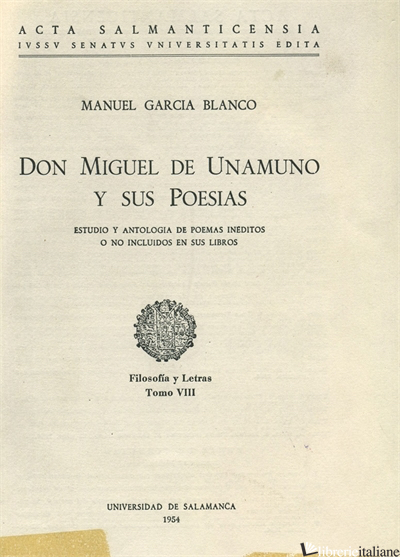 POESIAS  / UNAMUNO - UNAMUNO MIGUEL DE