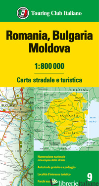 ROMANIA. BULGARIA. MOLDAVIA 1:800.000. CARTA STRADALE E TURISTICA - 