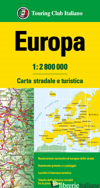 EUROPA 1:2.800.000. CARTA STRADALE E TURISTICA. EDIZ. MULTILINGUE - 