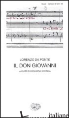DON GIOVANNI (IL) - DA PONTE LORENZO; GRONDA G. (CUR.)