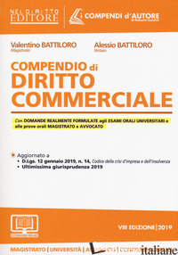 COMPENDIO DI DIRITTO COMMERCIALE. CON ESPANSIONE ONLINE - BATTILORO VALENTINO; BATTILORO ALESSIO