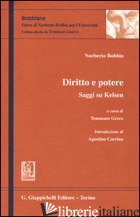 DIRITTO E POTERE. SAGGI SU KELSEN - BOBBIO NORBERTO; GRECO T. (CUR.)