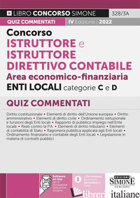 CONCORSO ISTRUTTORE E ISTRUTTORE DIRETTIVO CONTABILE AREA ECONOMICO-FINANZIARIA  - 328/3A
