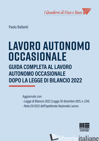 LAVORO AUTONOMO OCCASIONALE - BALLANTI PAOLO