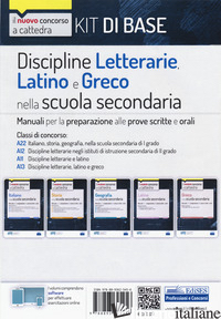 KIT DISCIPLINE LETTERARIE, LATINO E GRECO. CLASSI A22, A12, A11, A13. CON SOFTWA - BORDINI SILVIA