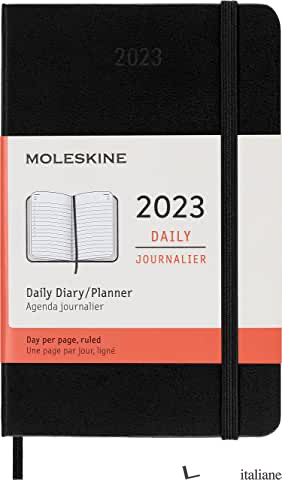 12 MONTHS, DAILY. POCKET, HARD COVER, BLACK - 
