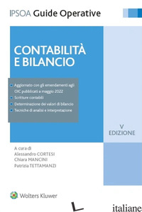 CONTABILITA' E BILANCIO - CORTESI A. (CUR.); MANCINI C. (CUR.); TETTAMANZI P. (CUR.)