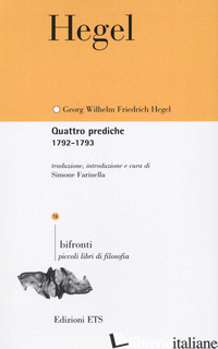 QUATTRO PREDICHE 1792-1793 - FARINELLA S. (CUR.)