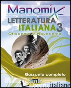 MANOMIX DI LETTERATURA ITALIANA. VOL. 3 - DI TILLIO ZOPITO