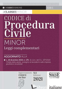 CODICE DI PROCEDURA CIVILE E LEGGI COMPLEMENTARI - 508/1