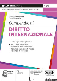COMPENDIO DI DIRITTO INTERNAZIONALE - DEL GIUDICE FEDERICO; EMANUELE PIETRO