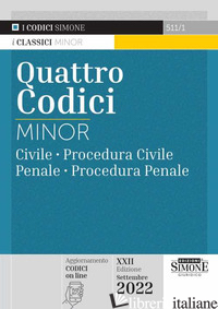 QUATTRO CODICI: CIVILE-PROCEDURA CIVILE-PENALE-PROCEDURA PENALE - 511/1