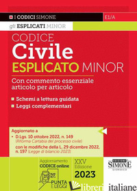 CODICE CIVILE ESPLICATO. EDIZ. MINOR - E1/A