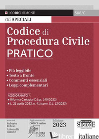 CODICE DI PROCEDURA CIVILE PRATICO. CON AGGIORNAMENTO ONLINE - PELUSO R. (CUR.); COMITE A. (CUR.)