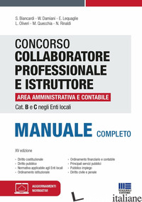 CONCORSO COLLABORATORE PROFESSIONALE E ISTRUTTORE AREA AMMINISTRATIVA E CONTABIL - AA.VV.