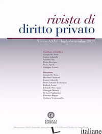 RIVISTA DI DIRITTO PRIVATO (2021). VOL. 3 - 